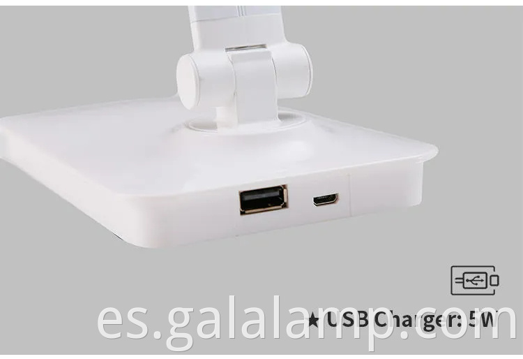 Foldable USB Charging, Desk Lamp with Dimmer Switch